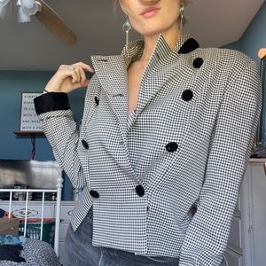Vintage checkered blazer